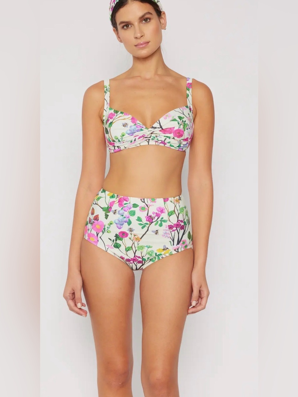 Marina West Vintage Style High Waisted Floral Bikini
